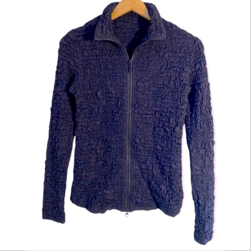 Sno Skins Black Textured 2 Way Zip Up Jacket, Size Small* (Please see below)
